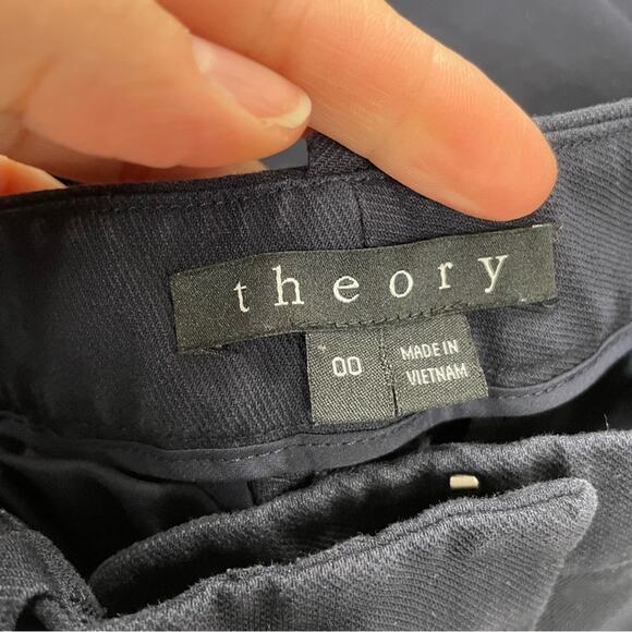 Theory Navy Women's Trousers - Picture 10 of 10